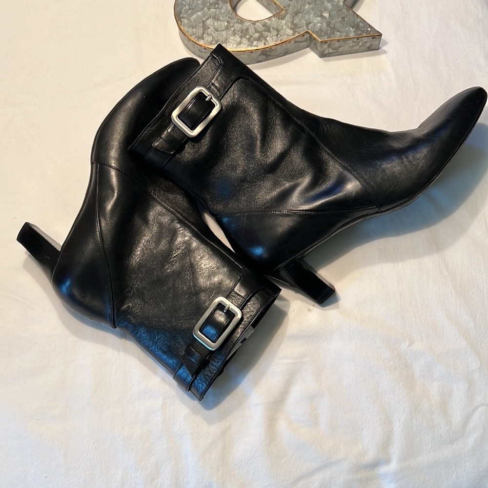 Cole Haan Black Leather Ankle Boots 9.5 B